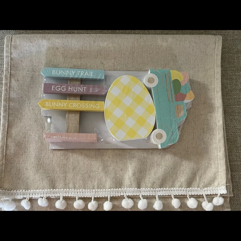 Target Bullseye Playground Easter Tiered Tray Wood Signs | Spring Decor